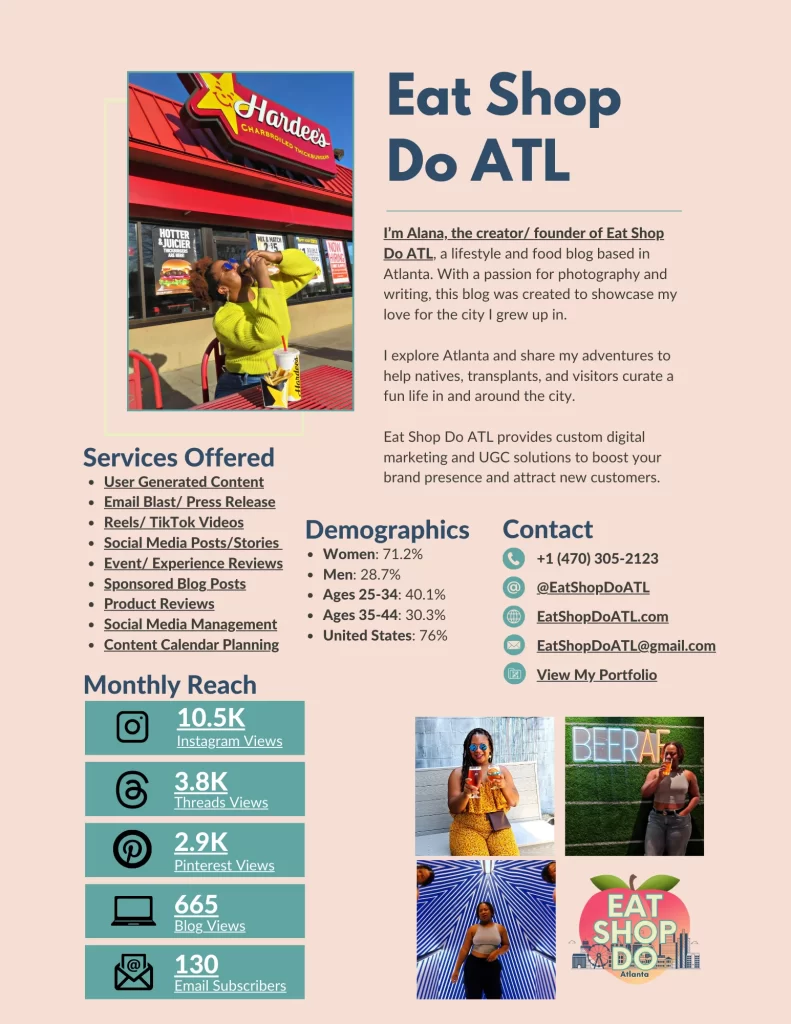 Eat Shop Do ATL Media Kit
